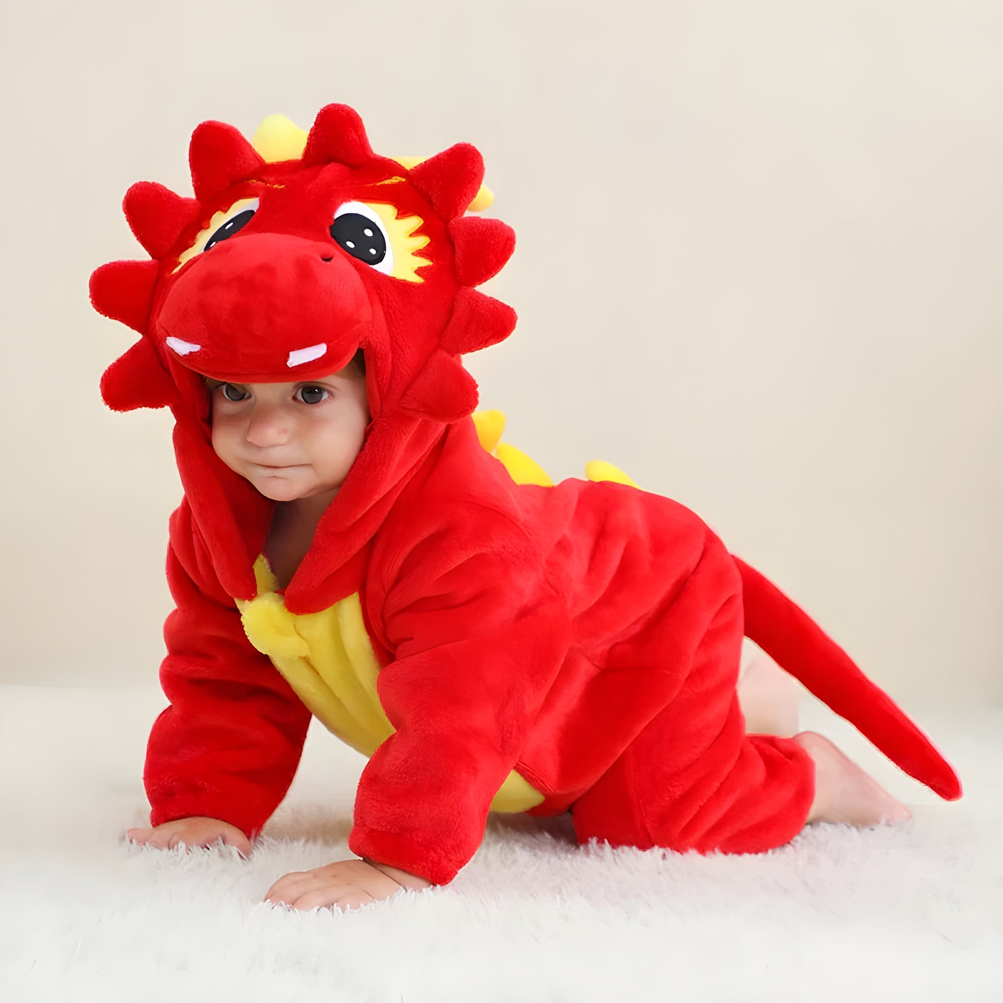 Baby Animal Onesie Costume Soft Cozy Dress-Up Outfit