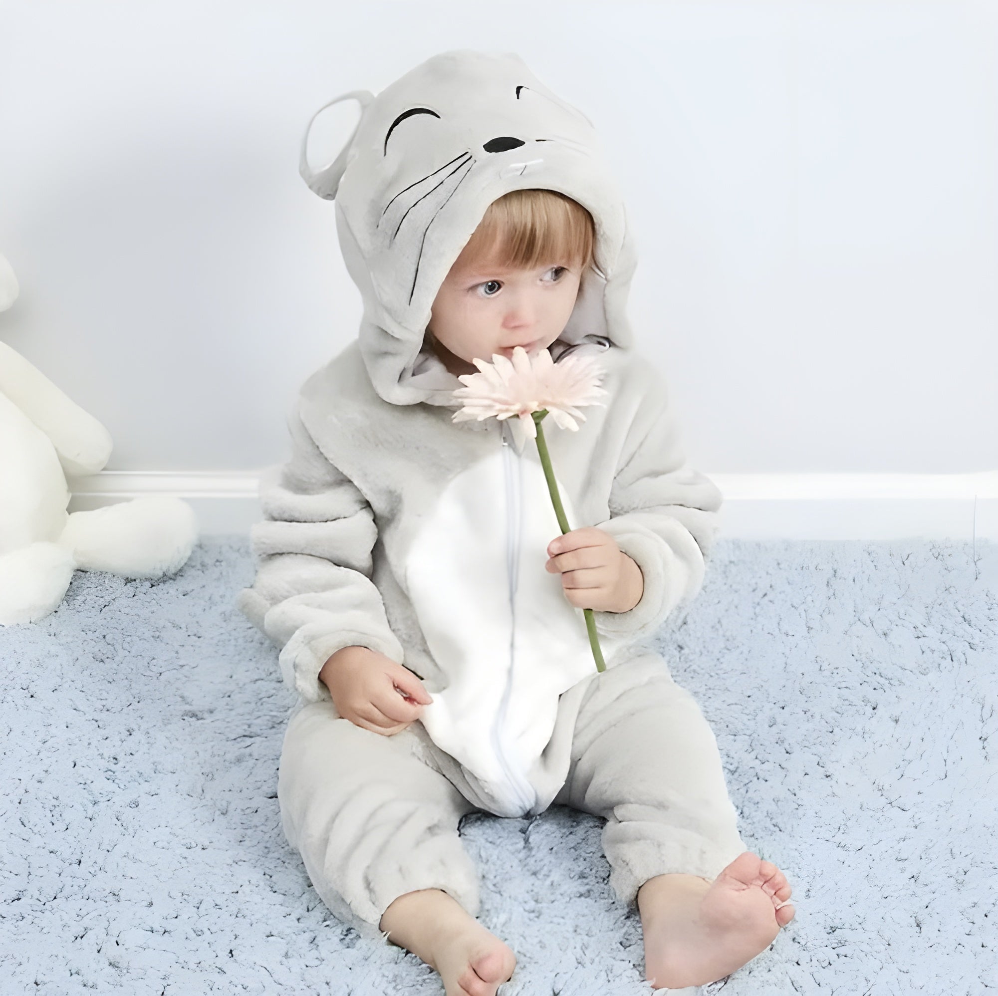 Baby Animal Onesie Costume Soft Cozy Dress-Up Outfit