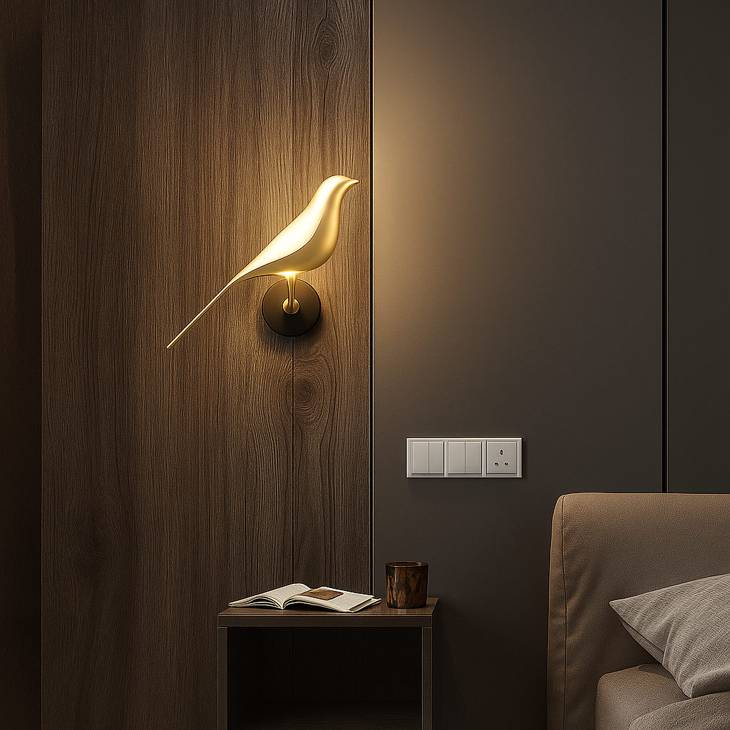 LumiVogel wall lamp bird shape