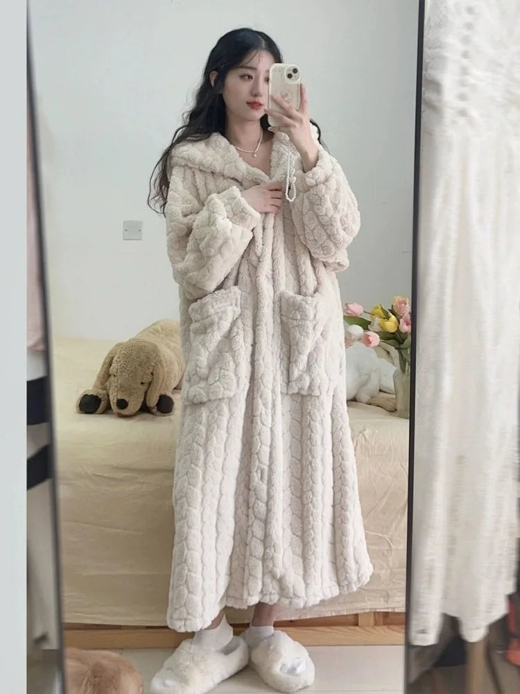 Nightfall Long Bathrobe Warm Relaxed Loungewear