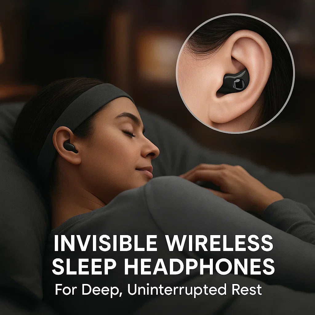 Invisible Wireless Sleep Earbuds Noise-Cancelling Headphones for Side Sleepers