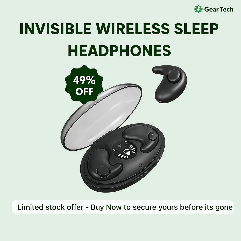 Invisible Wireless Sleep Earbuds Noise-Cancelling Headphones for Side Sleepers
