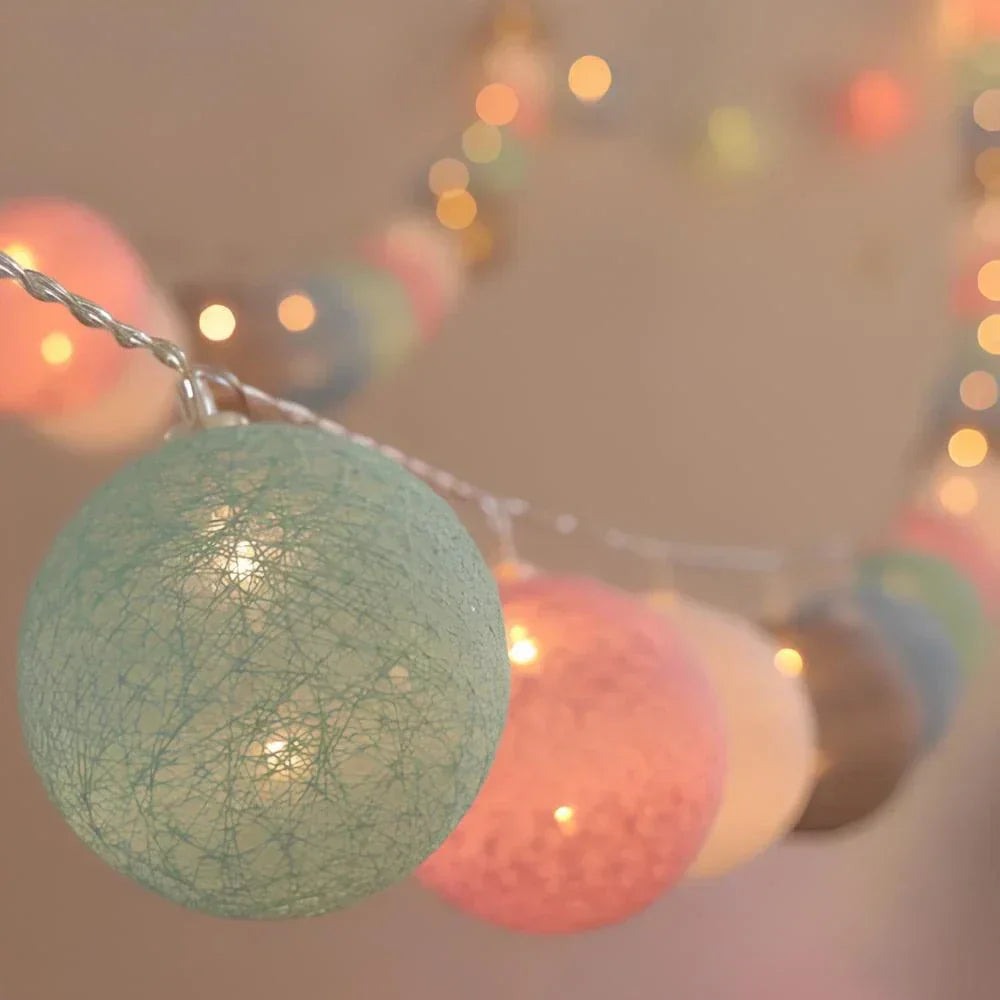 Atmospheric Ball String Lights Soft Glow Home Decorative Lights