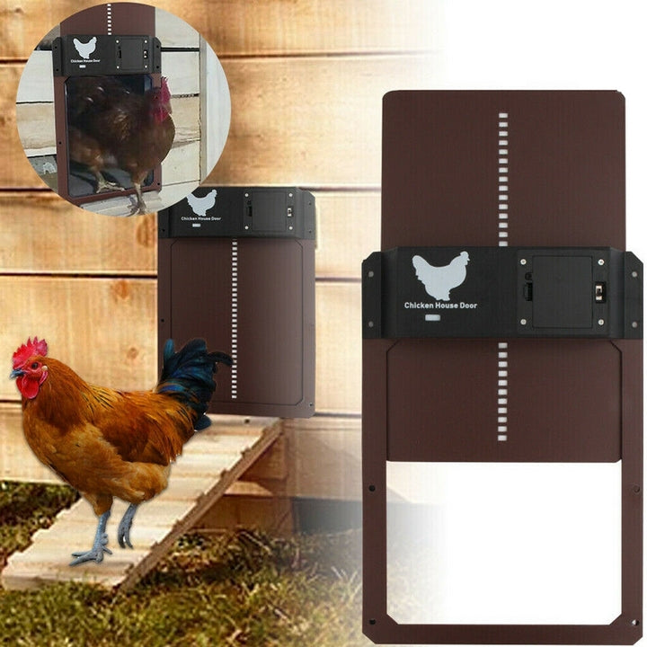 Weatherproof Automatic Coop Door Light-Sensor Safety System for Chickens
