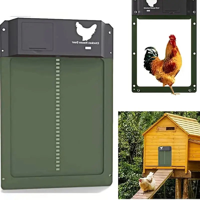 Weatherproof Automatic Coop Door Light-Sensor Safety System for Chickens