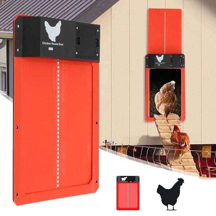 Weatherproof Automatic Coop Door Light-Sensor Safety System for Chickens