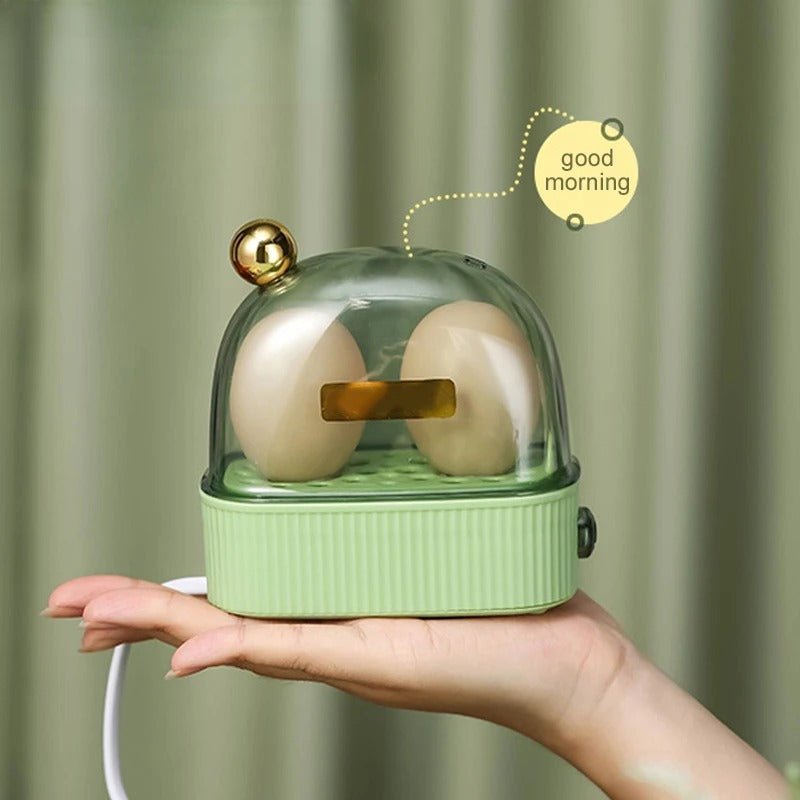 Compact Electric Egg Cooker Fast Auto Power Off Egg Boiler for Home & Travel