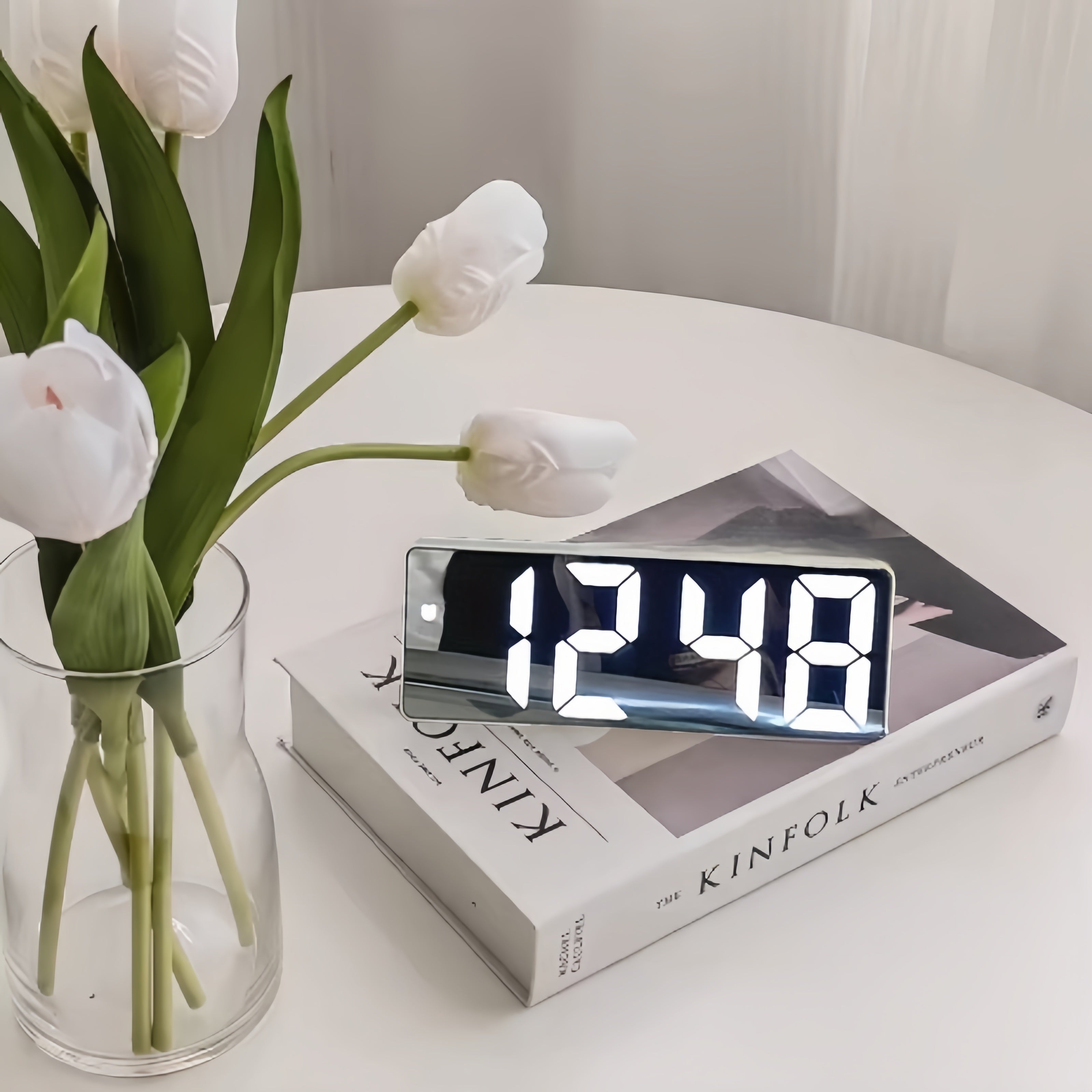 LED Sunrise Alarm Clock Adjustable Brightness & Snooze Function