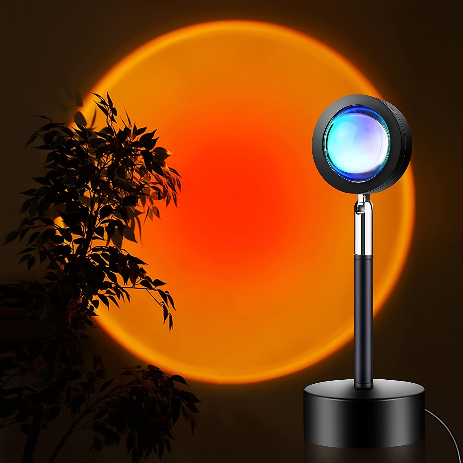 Sunset Lamp Projector with Rotating LED Night Light with USB for Room & Photography