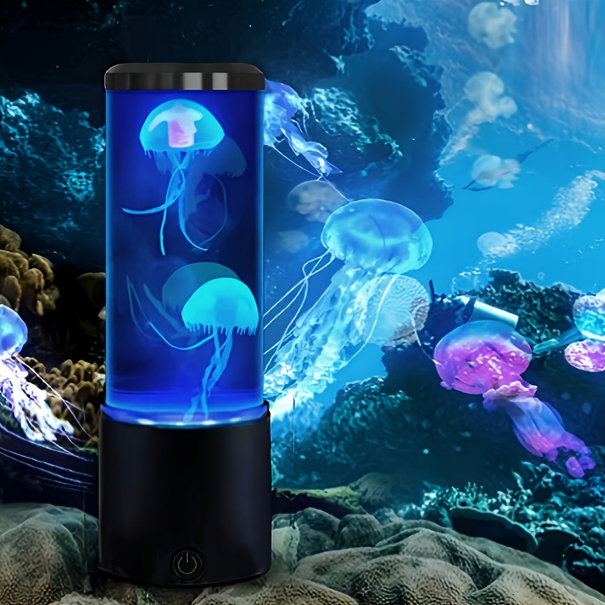 Colorful LED Lava Lamp in Jellyfish Effect USB Table Lamp