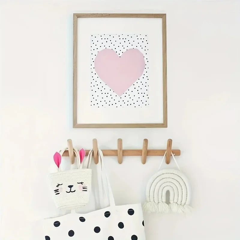 Wooden Wall Rack Modern Minimalist Coat & Hat Organizer