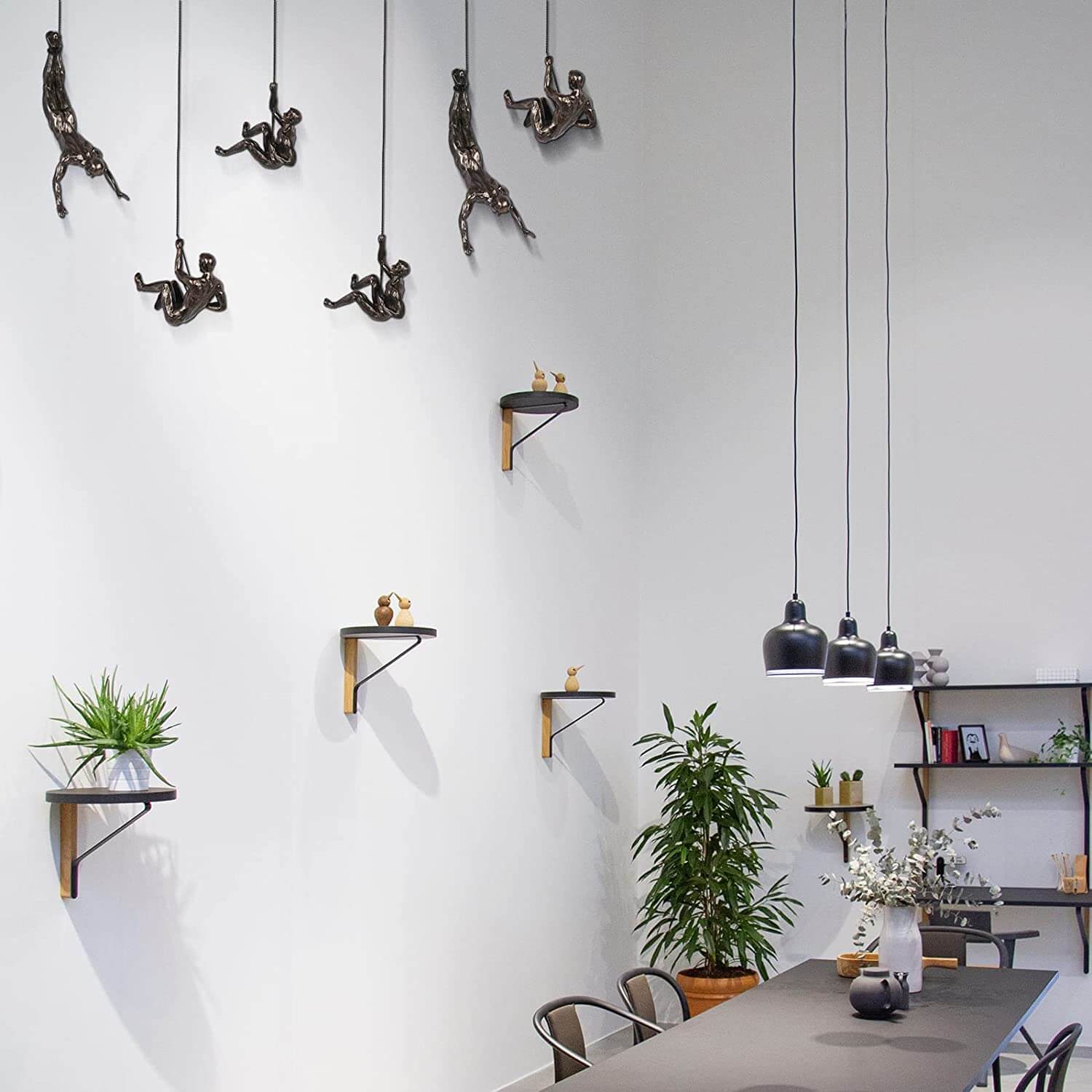 Climbing Figure Wall Sculpture Modern Inspirational Home Decor