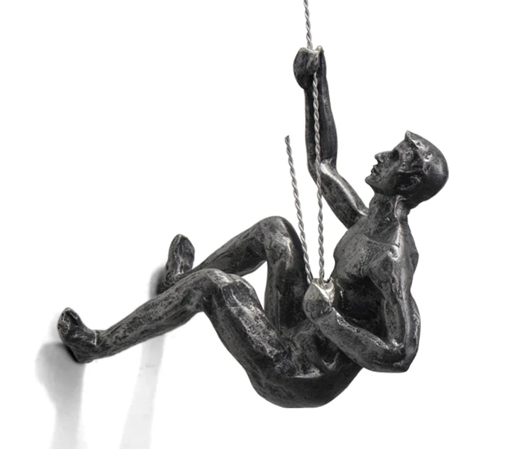 Climbing Figure Wall Sculpture Modern Inspirational Home Decor