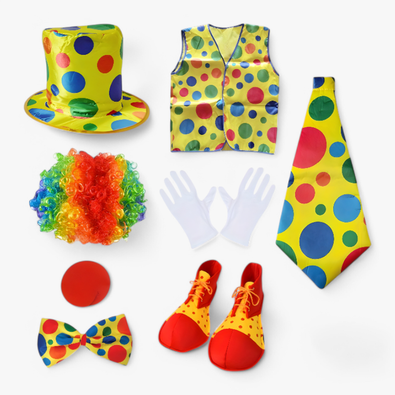 Children’s Clown Fancy Dress Set Bright Party Costume