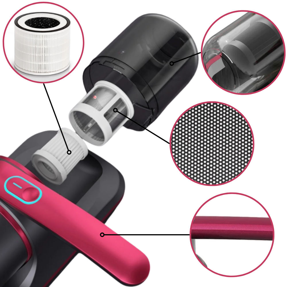 Cordless Dust Mite Vacuum UV-C Deep Cleaning Handheld Device