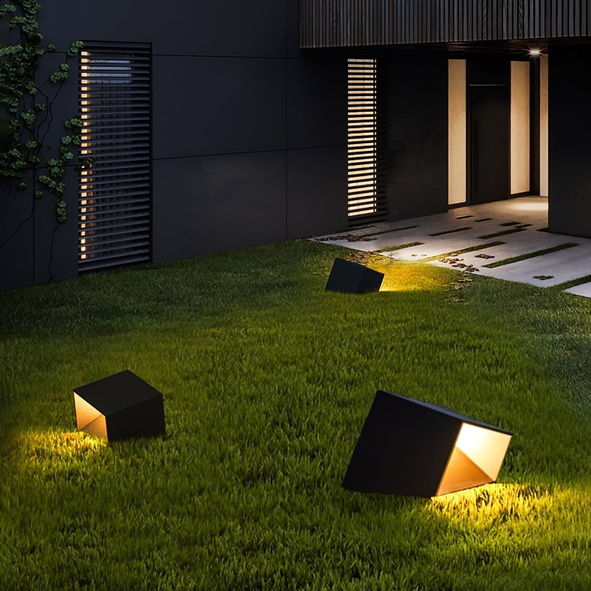 Luno Solar LED Buitenlamp in Kubusvormig Design