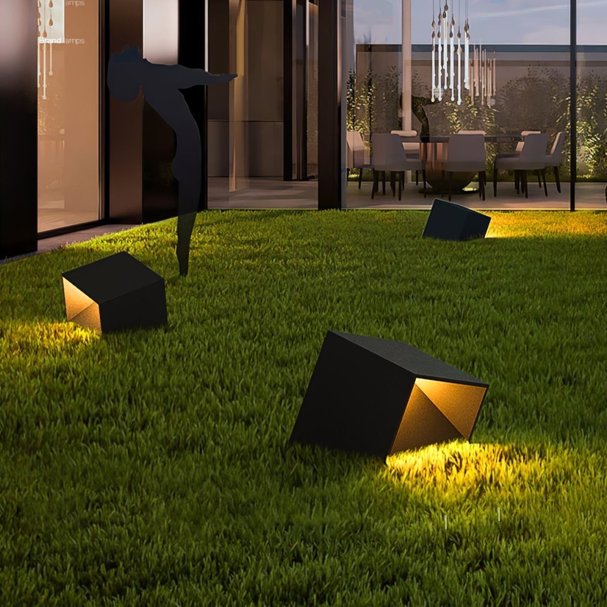 Luno Solar LED Buitenlamp in Kubusvormig Design