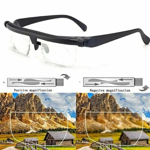 Smart Adjustable Glasses Instantly Focus for Near or Far Sight