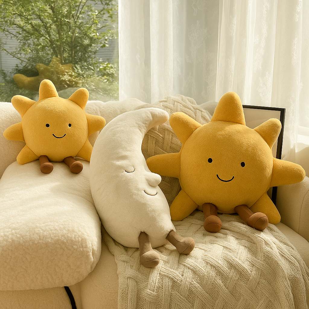 Heavenly dream cuddle pillow sun & moon