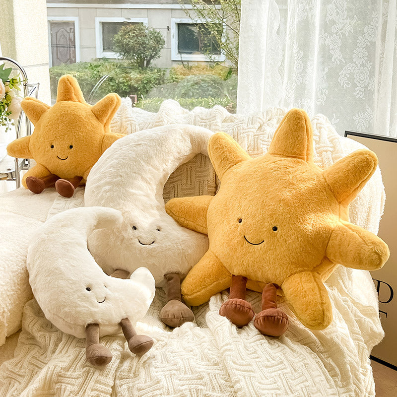 Hemelse droom knuffelkussen zon & maan