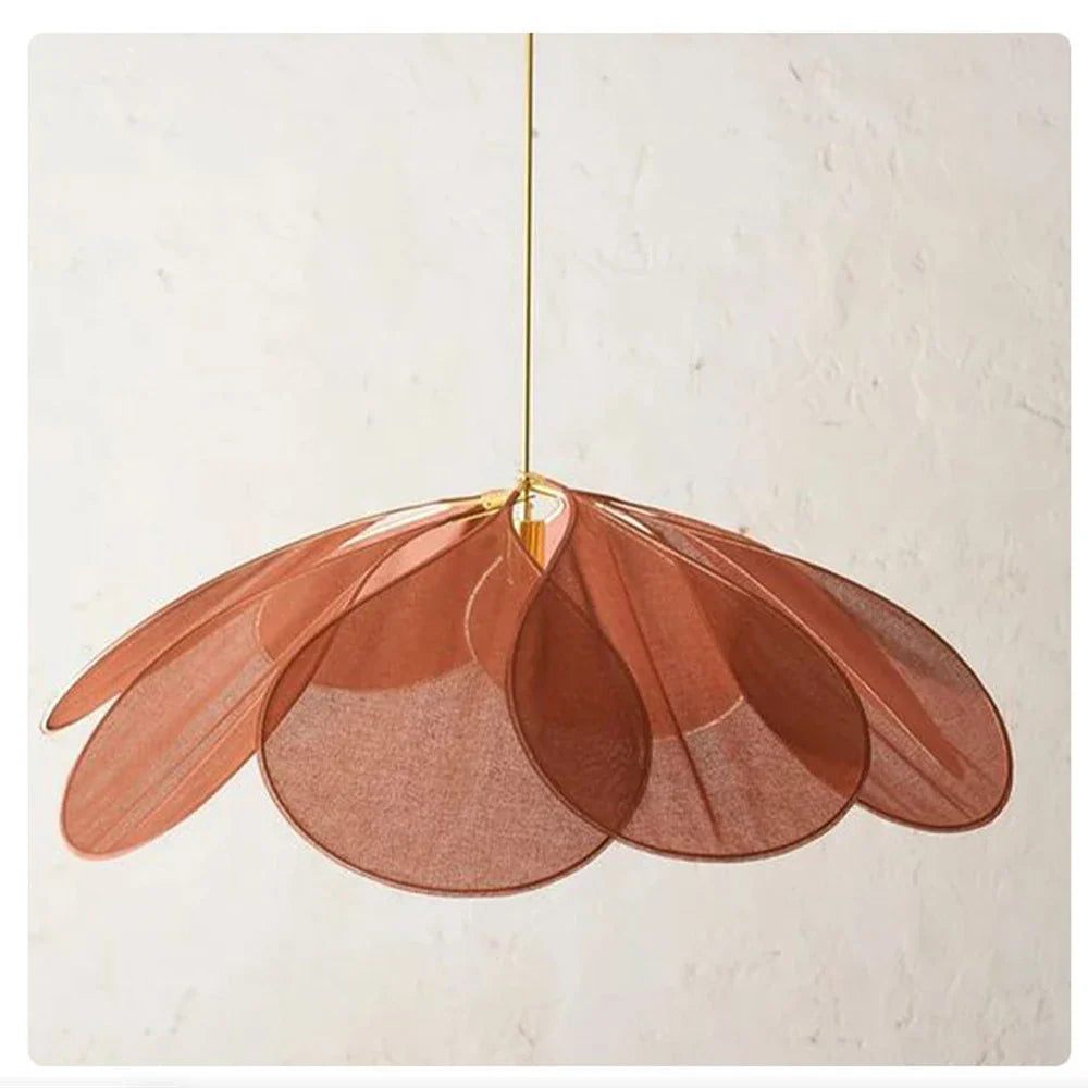 Petala flora pendant lamp with leaf structure