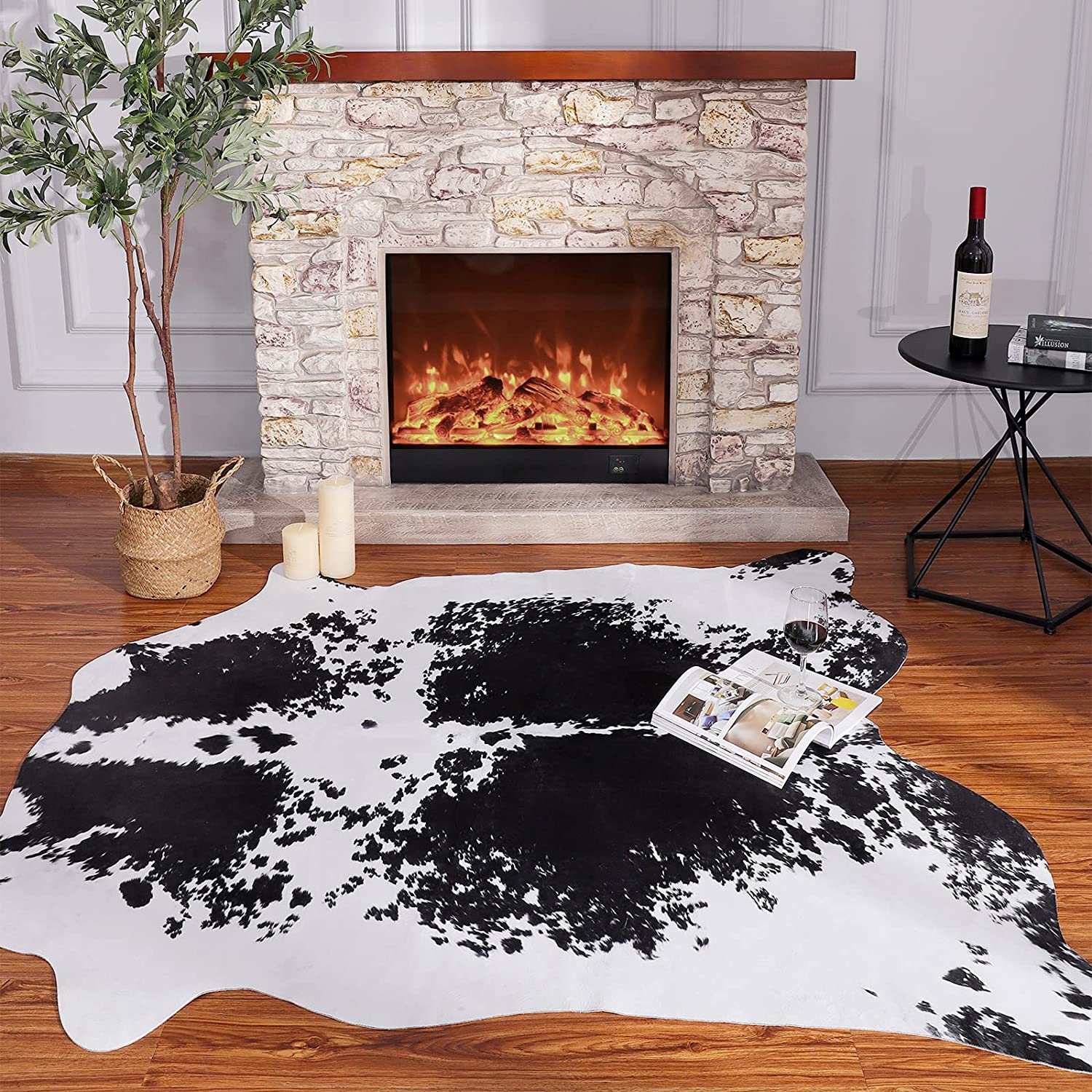 Veelzijdige decoratie koeienprint vloerkleed