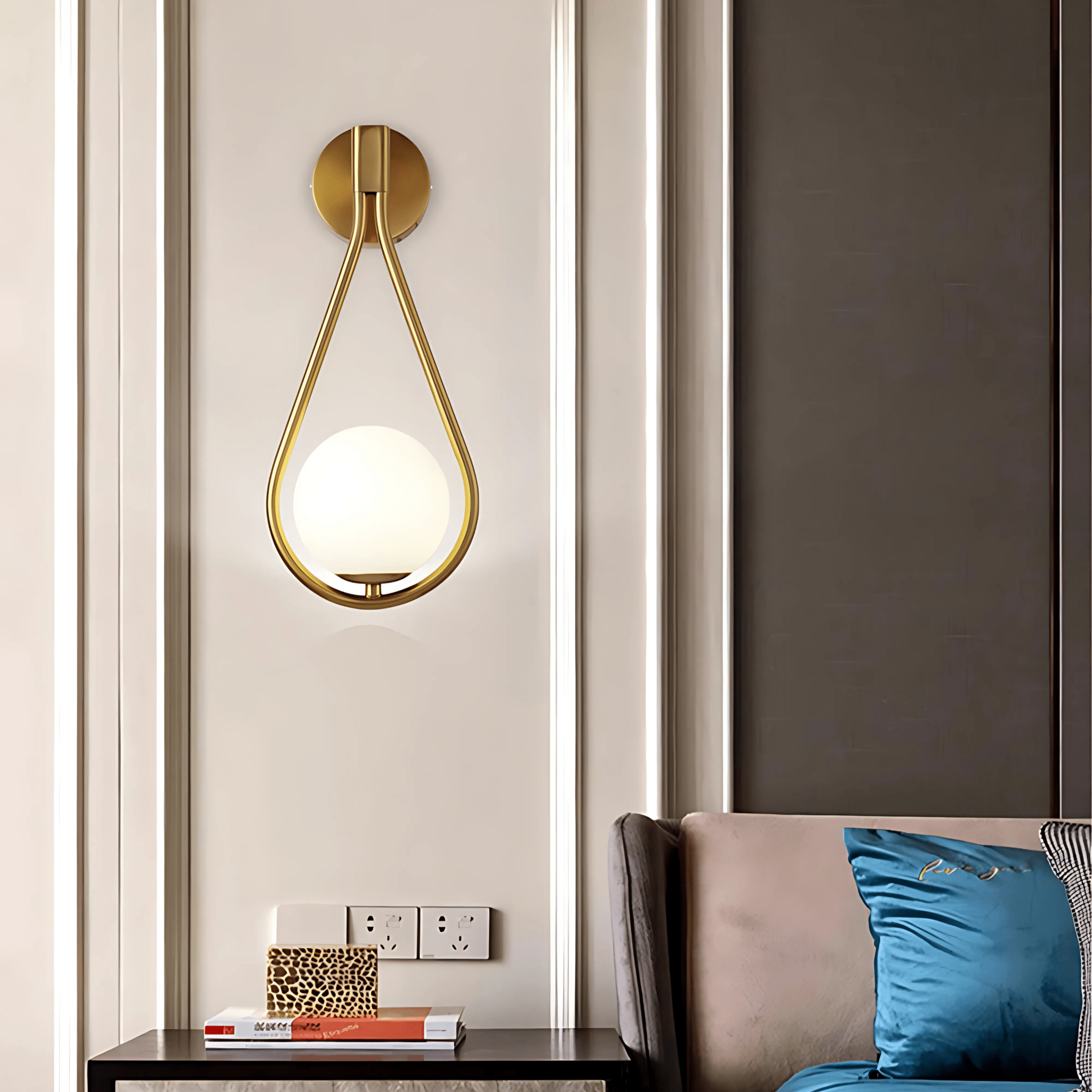 Droplet Wall Light Modern Teardrop Design with Soft Ambient Glow
