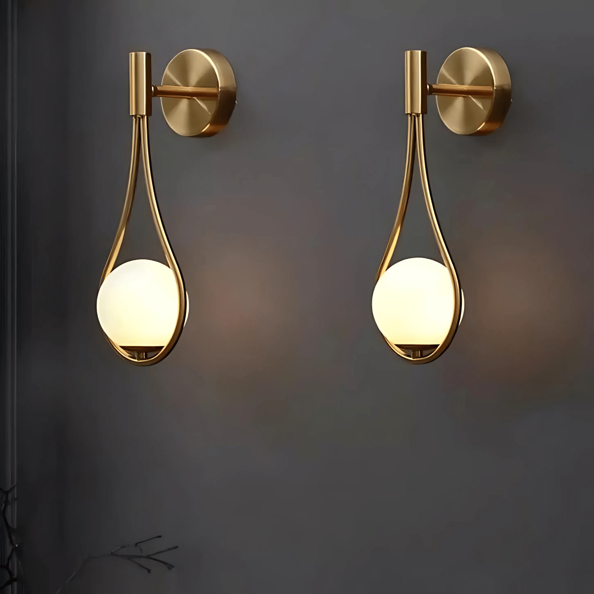 Droplet Wall Light Modern Teardrop Design with Soft Ambient Glow