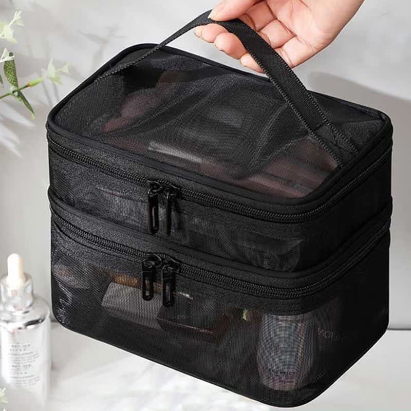 Mesh Storage Bag Hanging Organizer for Bathroom