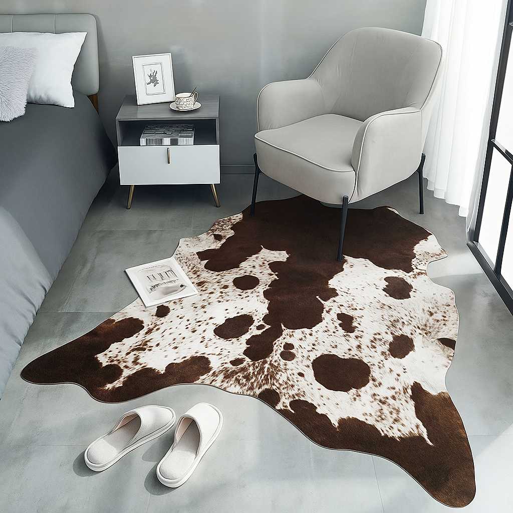 Veelzijdige decoratie koeienprint vloerkleed
