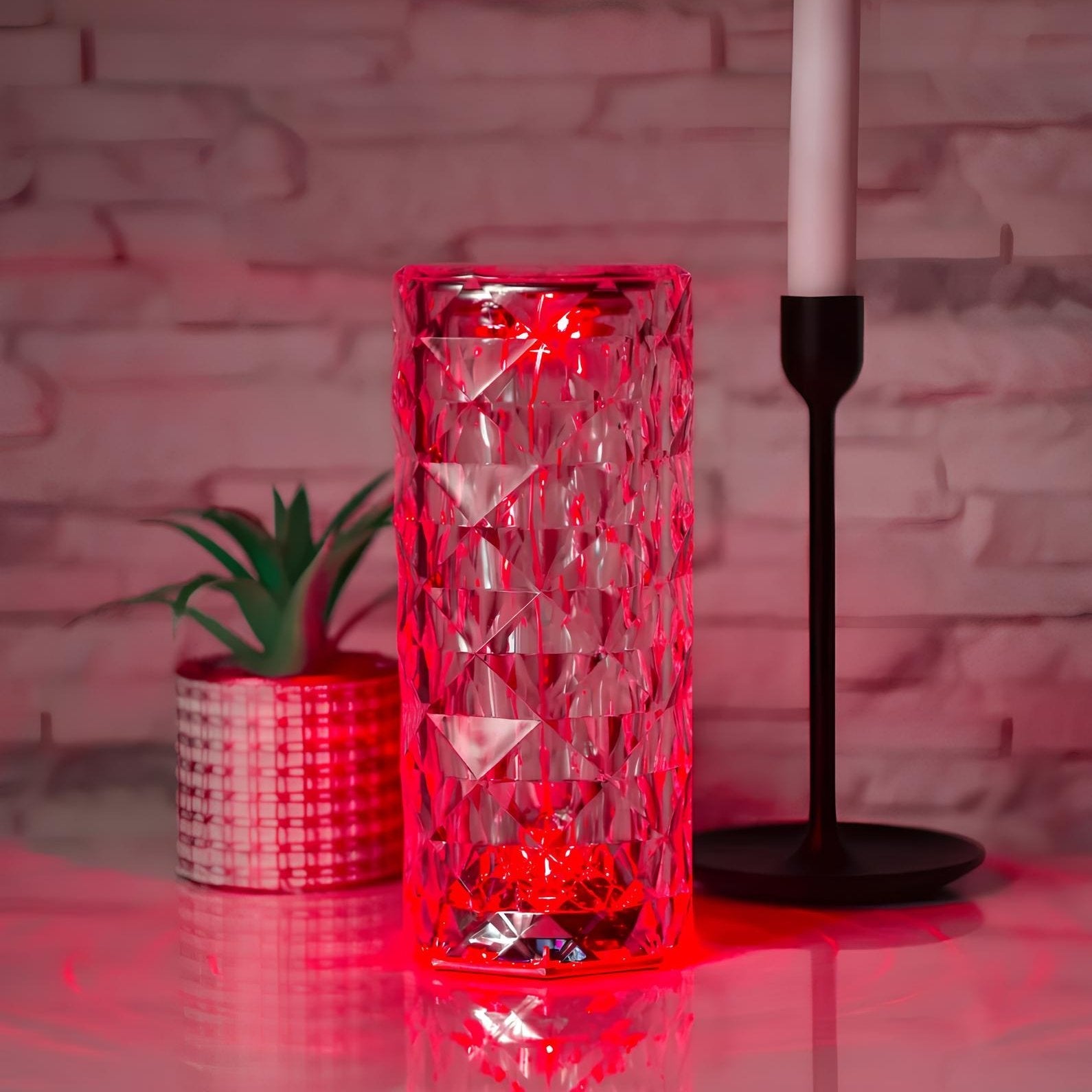 Crystal Touch LED Table Lamp  Dimmable Remote Control Light