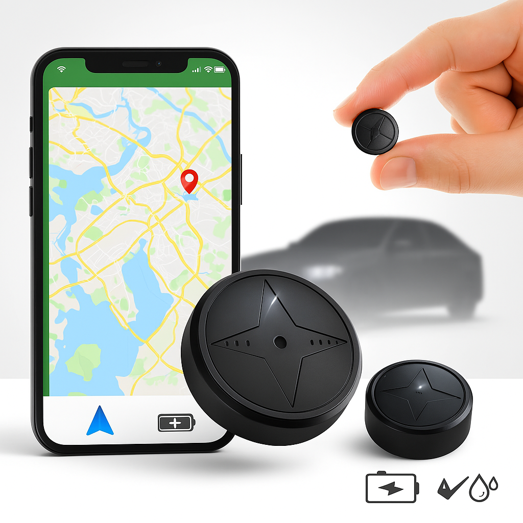 Waterproof Magnetic GPS Tracker Compact Real-Time Vehicle Locator