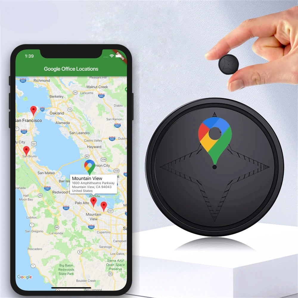 Waterproof Magnetic GPS Tracker Compact Real-Time Vehicle Locator