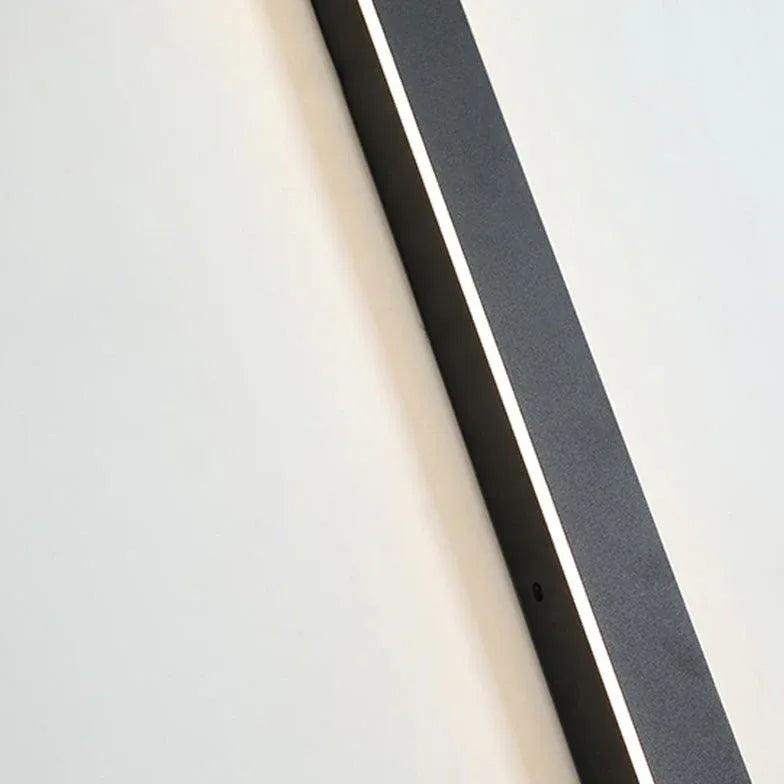 Modern LED Wall Light Slim Black Outdoor Fixture