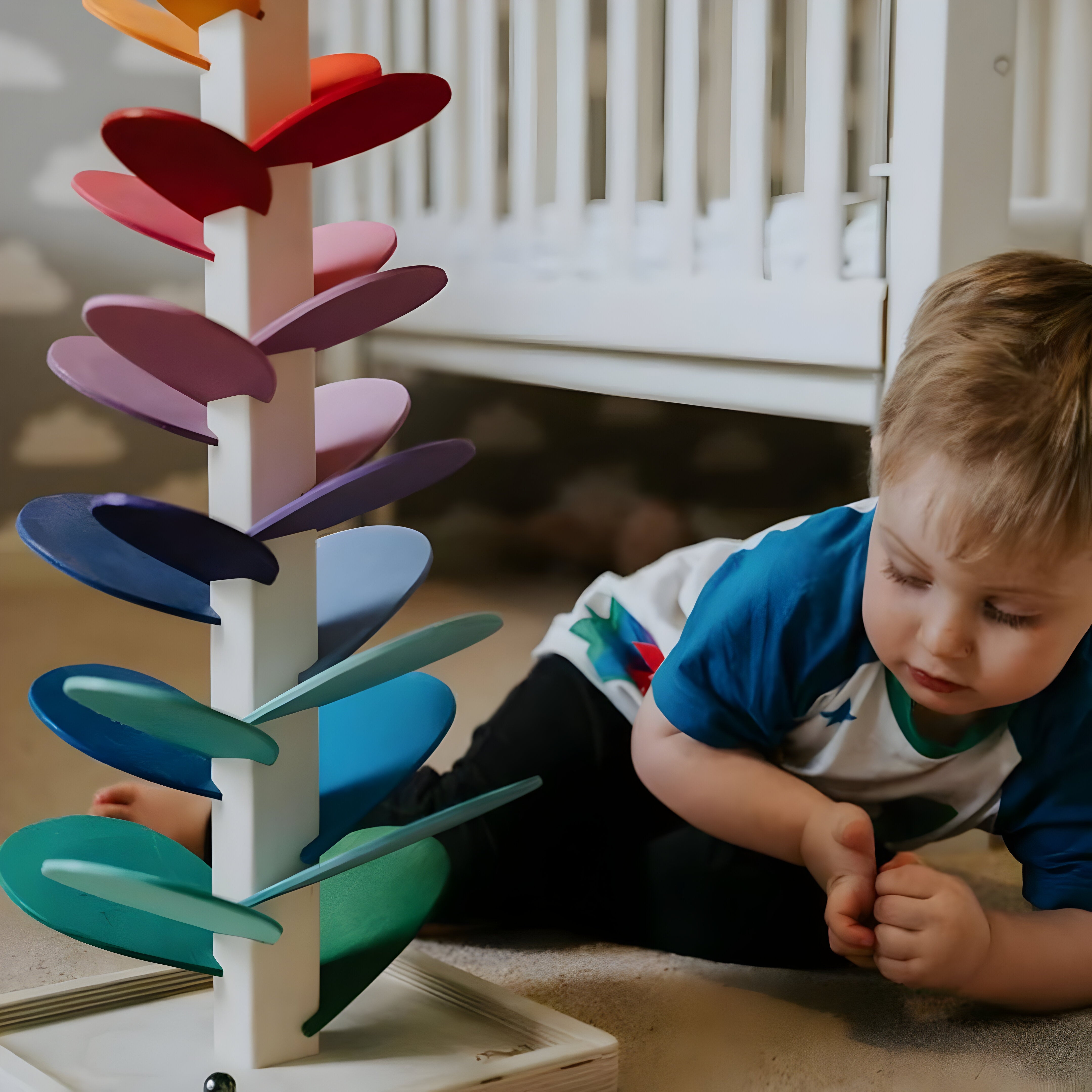 Interactive Marble Run Track Sensory Learning Toy for Early Development