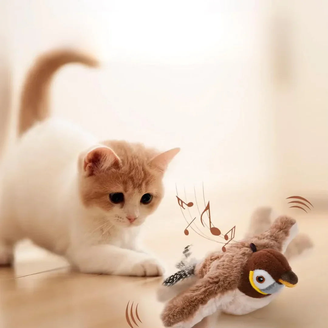 Interactive Bird Toy for Cats Realistic Flapping Motion Keeps Pets Engaged
