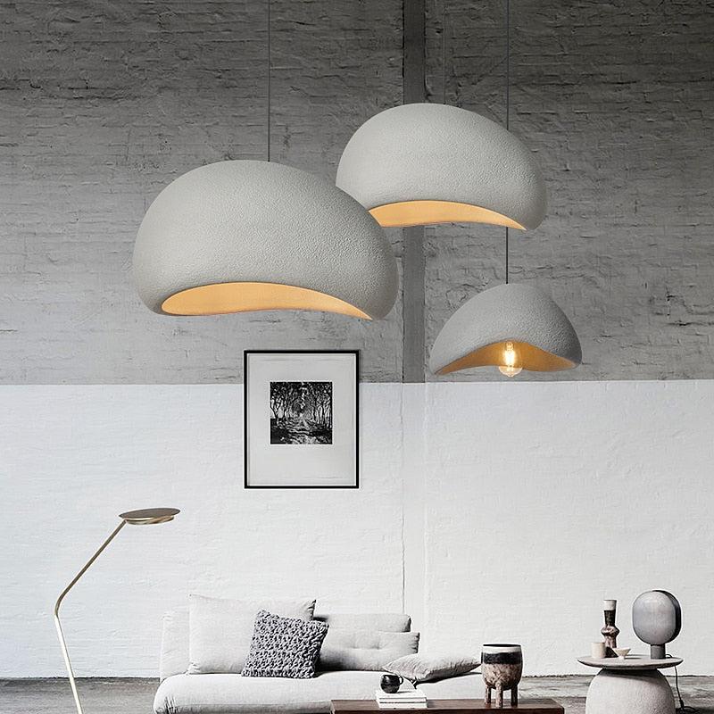 Japanese-Inspired Pendant Light Modern Ceiling Light with Organic Design