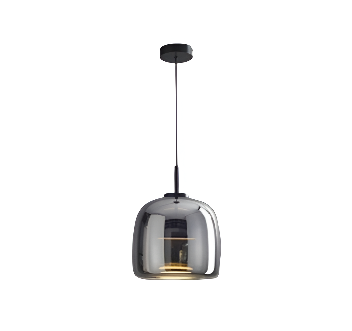 Retro Modern Glass LED Pendant Light Hand-Blown Trio with Adjustable Cord