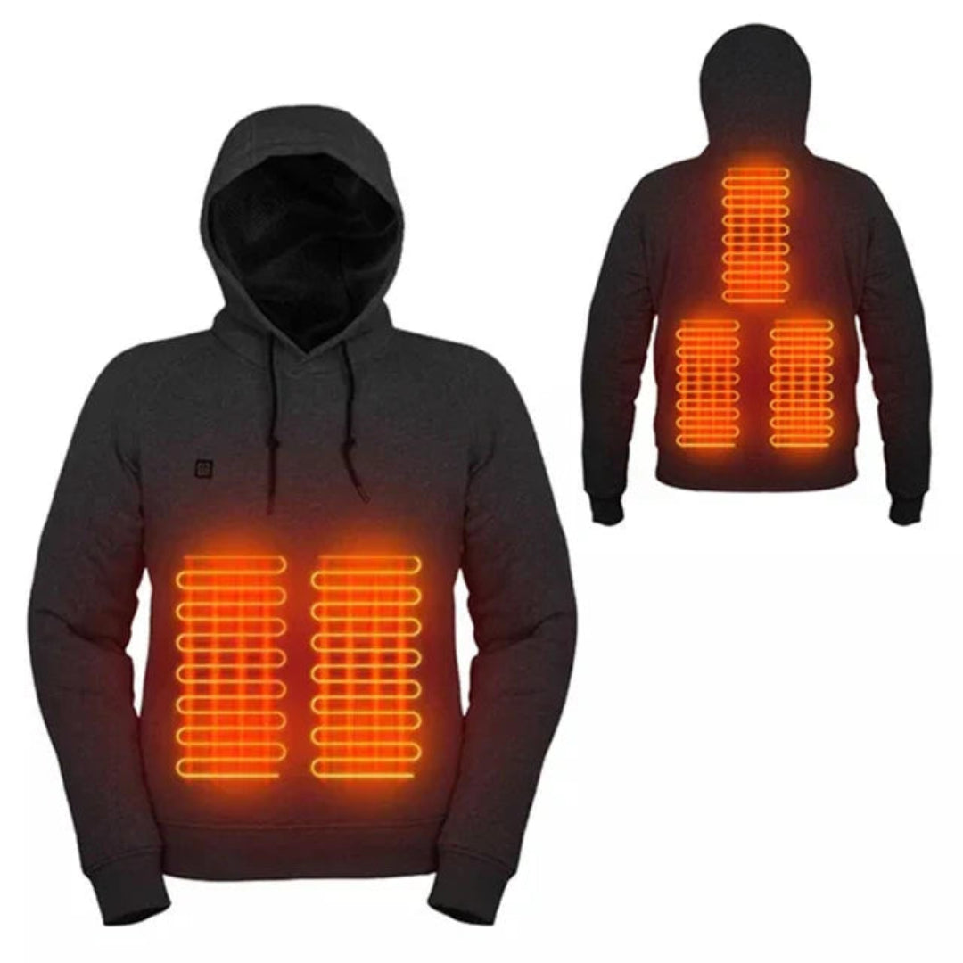 Unisex Heated Hoodie Adjustable Temperature Warmth