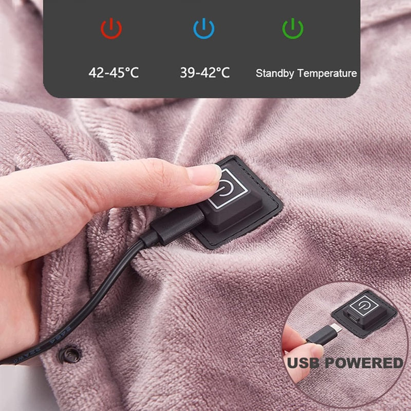 Wearable Electric Heated Blanket with Three Heat Settings