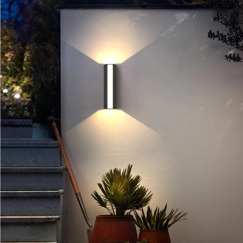 LED Outdoor Wall Light Modern Up Down Exterior Sconce