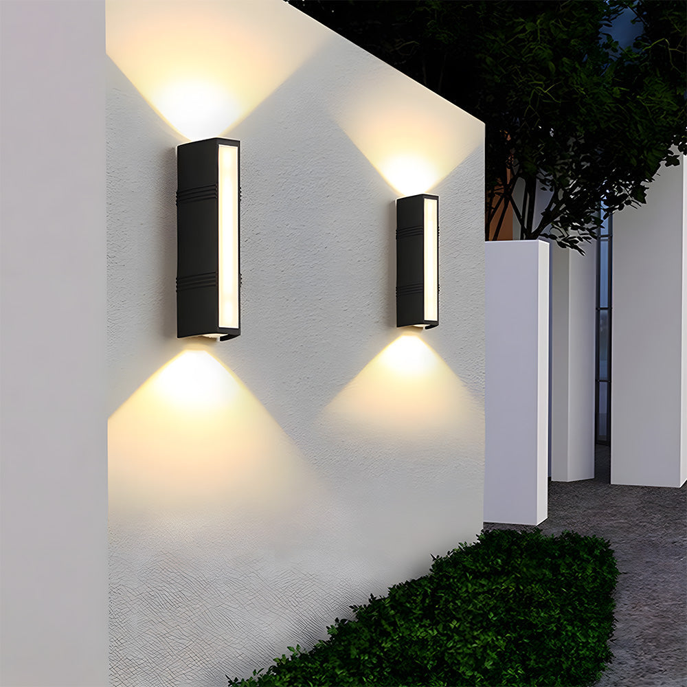 LED Outdoor Wall Light Modern Up Down Exterior Sconce