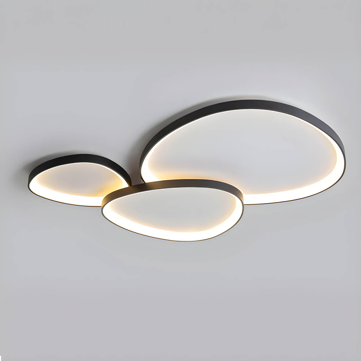Modern Glass Ceiling Light in Taupe LED Light Fixture in Multiple Sizes