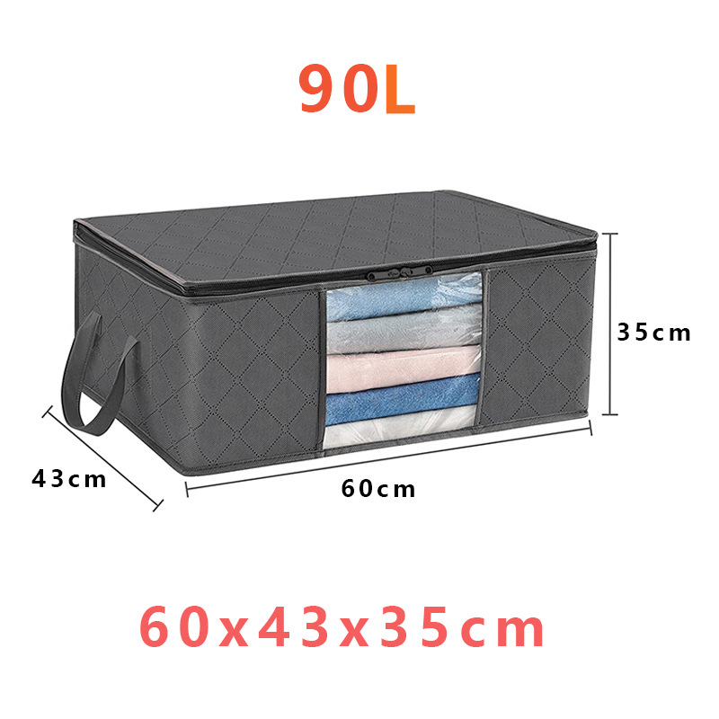 Foldable Storage Boxes with Handles Clothes Organizer with Clear Window