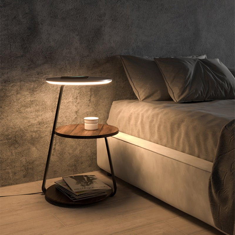 Signature Side Table Bedside Lamp in Modern Double-Layer Design