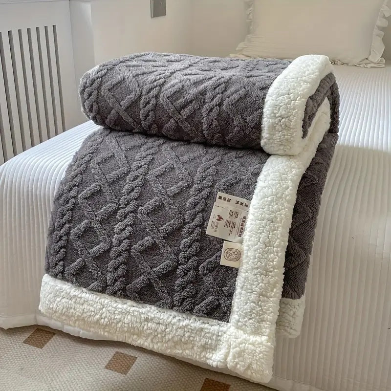 Snuggle Sherpa Blanket Soft Reversible Throw for All-Season Comfort