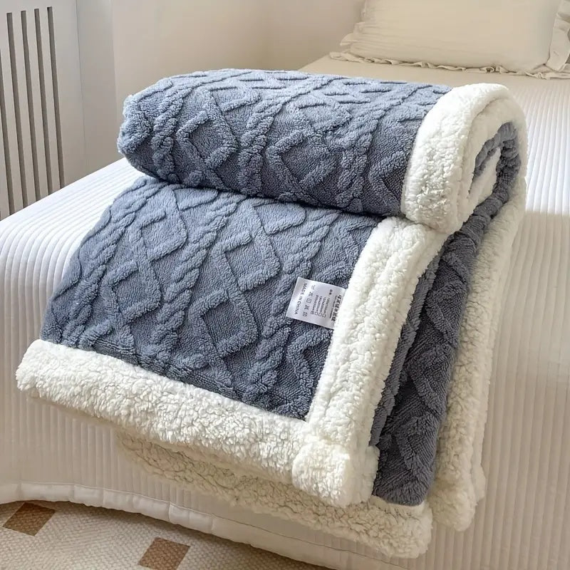Snuggle Sherpa Blanket Soft Reversible Throw for All-Season Comfort