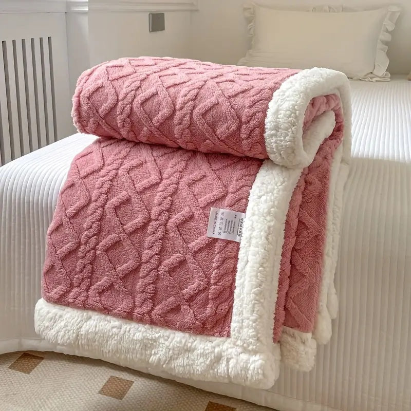 Snuggle Sherpa Blanket Soft Reversible Throw for All-Season Comfort