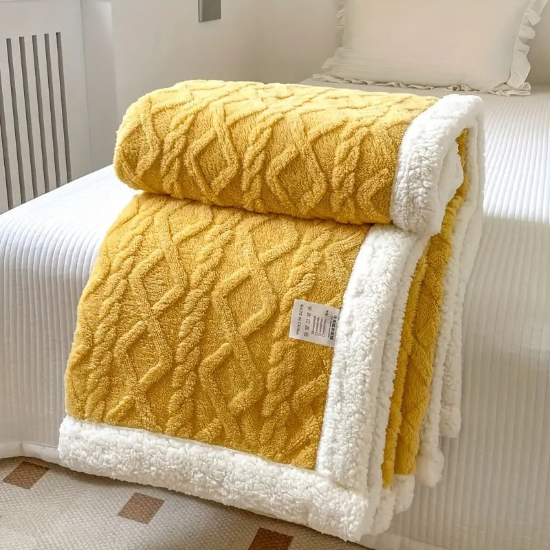 Snuggle Sherpa Blanket Soft Reversible Throw for All-Season Comfort