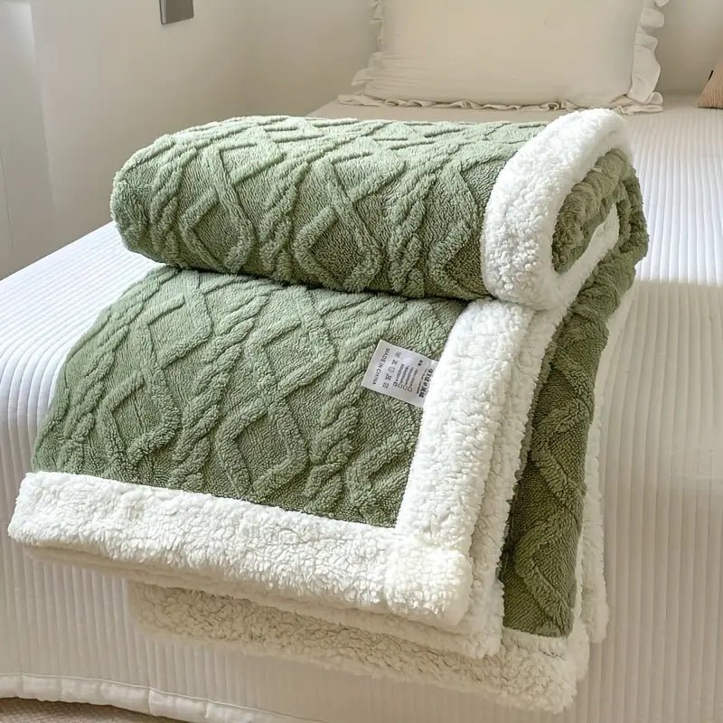 Snuggle Sherpa Blanket Soft Reversible Throw for All-Season Comfort